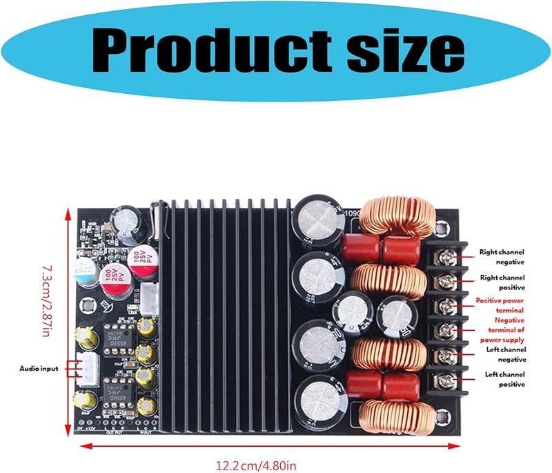 لوحة مكبر الصوت الرقمي TPA3255 315W ستيريو وحدة طاقة 19V 50V لسيارة الكمبيوتر - Image 4